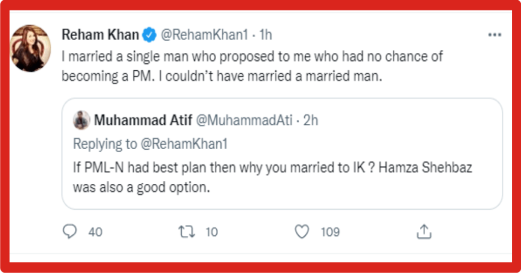 Reham Khan Twitter