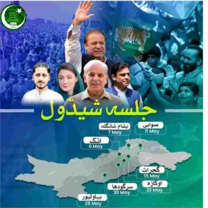 PMLN Jalsa Schedule