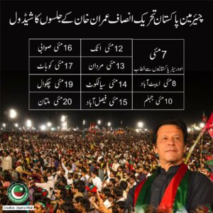 Imran Khan Jalsa Schedule