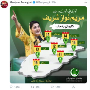 PMLN Jalsa Schedule 2022