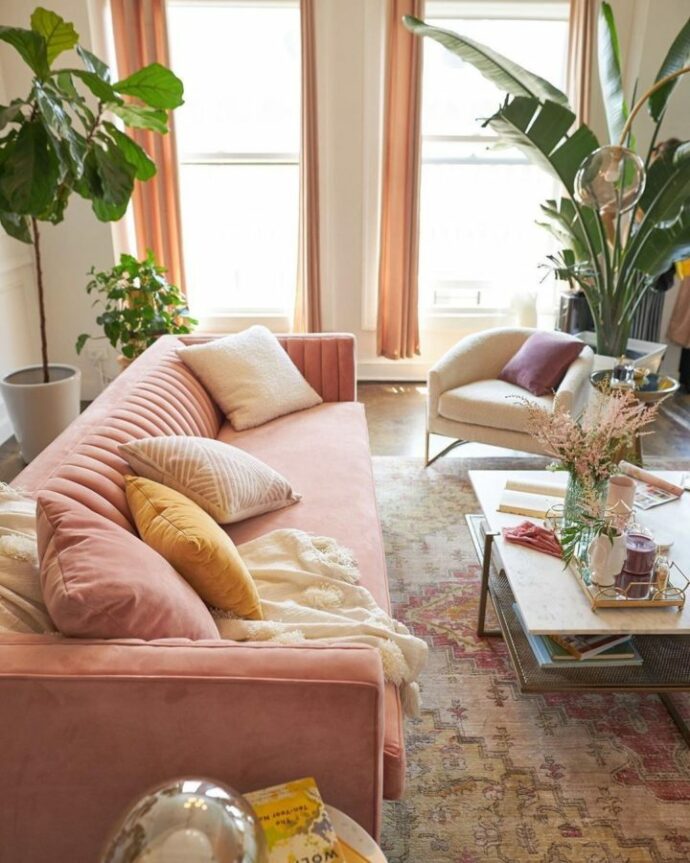 pink couch